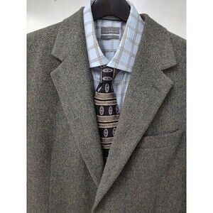 Brooks Brothers  100% Camel Hair   Chevron/ Herringbone Suit Jacket  Size 39R